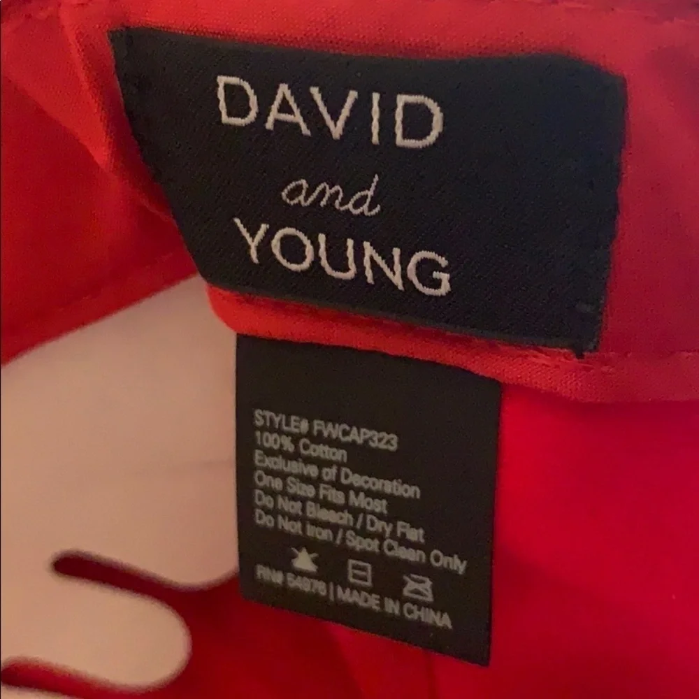 David & Young red Bae Watch baseball cap New with tag